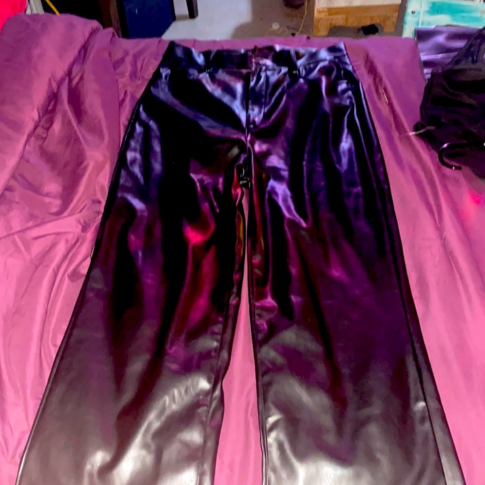 Black leather pants